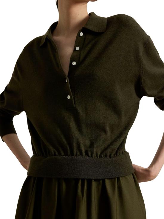 26FW 랄프 로렌 미디 원피스 211B17448 002 GREEN - RALPH LAUREN