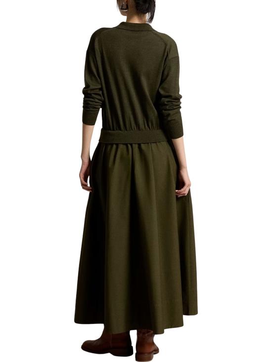 26FW 랄프 로렌 미디 원피스 211B17448 002 GREEN - RALPH LAUREN