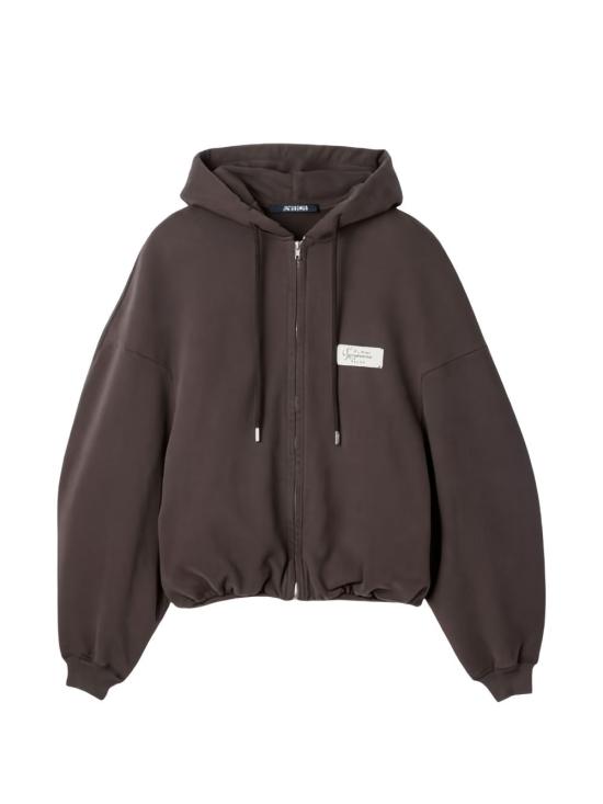 26FW 자크뮈스 후드 티셔츠 HOU00314 AJ00325881 DARK BROWN - JACQUEMUS
