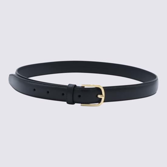 26FW 토템 슬림 트라우저 레더 벨트 233812612200 001 BLACK
