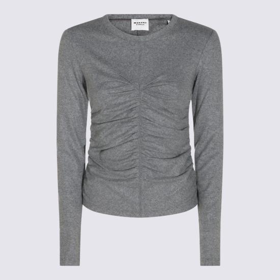 26FW 이자벨마랑에뚜왈 긴팔 티셔츠 26AHT0960FA D3K05E02GY GREY