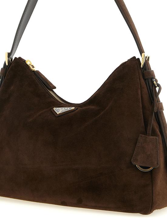 26FW 프라다 가죽 토트백 1BC301VLVO2C4SF0003 Brown - PRADA