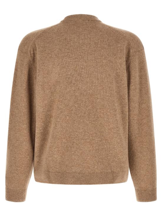 26FW 메종키츠네 폭스 헤드 램스울 컴포트 스웨터 PM00803KT10060549 Beige - MAISON KITSUNE
