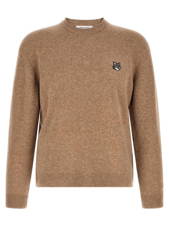 26FW 메종키츠네 폭스 헤드 램스울 컴포트 스웨터 PM00803KT10060549 Beige