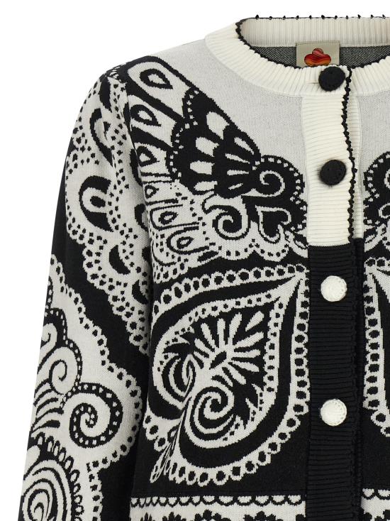 26FW 팜 리오 가디건 36127426004 White Black - FARM RIO
