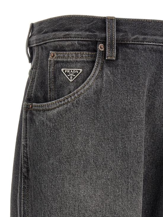26FW 프라다 데님 팬츠 GEP457SOOO6288F0557 Black - PRADA