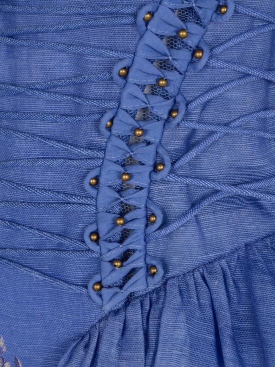 26SS 짐머만 미디 원피스 6347DC261 BLME Blue Mermaid - ZIMMERMANN