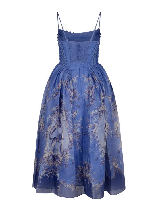 26SS 짐머만 미디 원피스 6347DC261 BLME Blue Mermaid - ZIMMERMANN