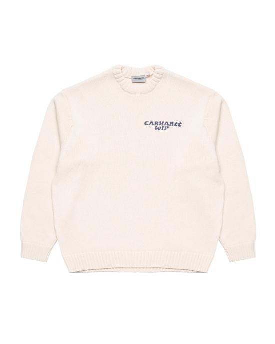 26FW 칼하트 WIP 로고 자수 크루 넥 스웨터 I036731 05XX NATURAL
