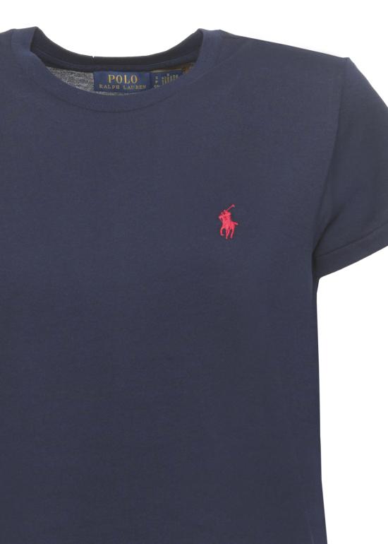26FW 랄프 로렌 코튼 저지 크루넥 숏 슬리브 티셔츠 211B14605 031 BLUE - RALPH LAUREN