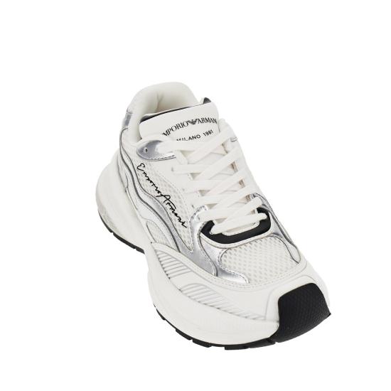 26FW 엠포리오 아르마니 스니커즈 EW003056AF27429 White - EMPORIO ARMANI