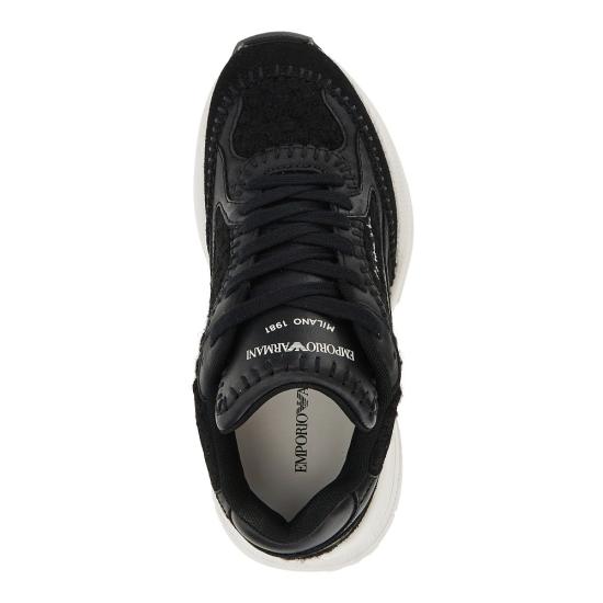26FW 엠포리오 아르마니 스니커즈 EW003056AF27291 Black - EMPORIO ARMANI