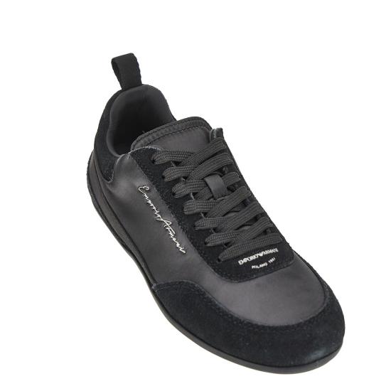 26FW 엠포리오 아르마니 스니커즈 EW005078AF29273 Black - EMPORIO ARMANI