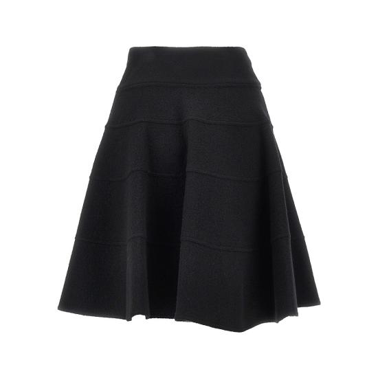 26FW 엠포리오 아르마니 미디 스커트 EW004139AF24287 Black - EMPORIO ARMANI