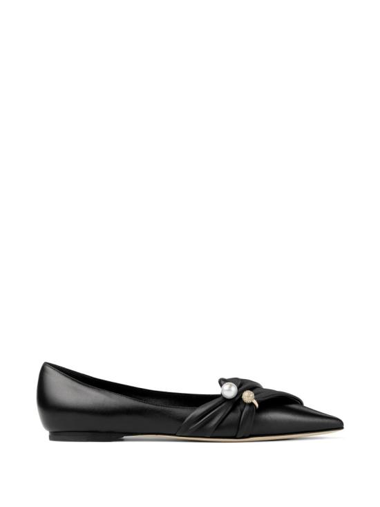 26FW 지미추 플랫 슈즈 RAFI BALLERINA NTB Black
