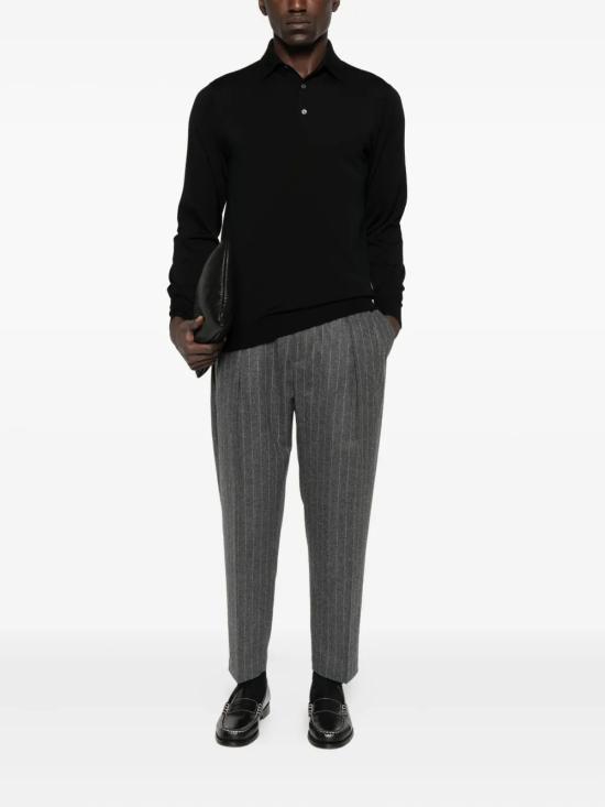 26FW 라르디니 폴로 티셔츠 CNLPML62CN64021 999 Nero - LARDINI