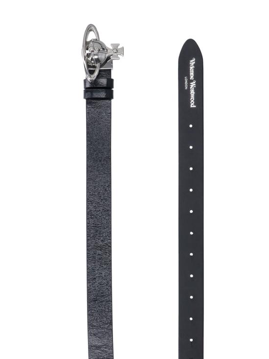26FW 비비안웨스트우드 ORB 로고 가죽 벨트 82010087U L00EO N401 BLACK - VIVIENNE WESTWOOD