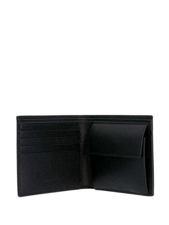 26FW 생로랑 그랑 드 뿌드르 엠보스드 레더 이스트/웨스트 동전 반지갑 396303BTY0N 1000 BLACK - SAINT LAURENT