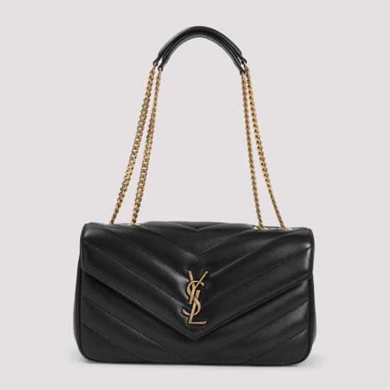 26FW 생로랑 루루 마틀라세 램스킨 미디움 숄더백 801439AAEAX 1000 BLACK - SAINT LAURENT