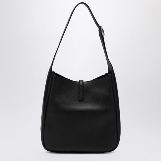 26FW 생로랑 LE 5 A 7 서플 스몰 그레인드 레더백 713938AACQG 1000 BLACK - SAINT LAURENT