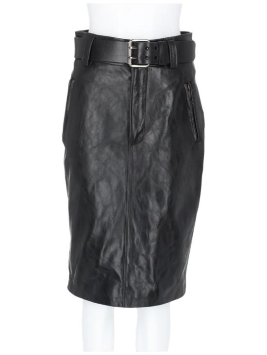  생로랑 미디 스커트 865021 YCVD21000 Black