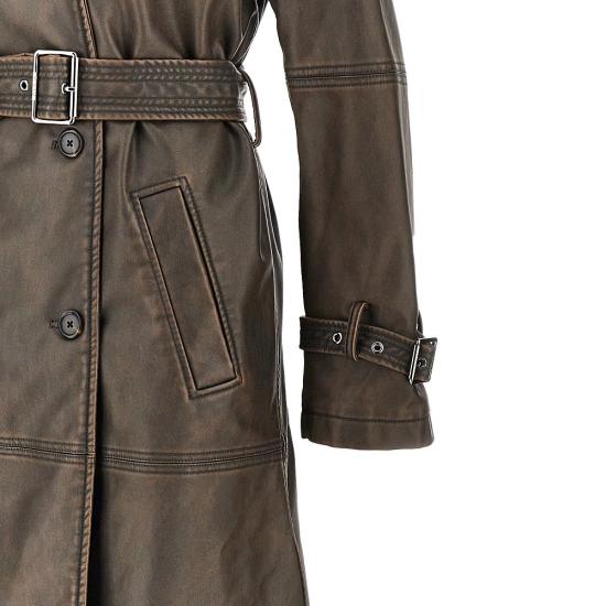 26FW 핑코 트렌치 코트 107055A3E8 Brown - PINKO