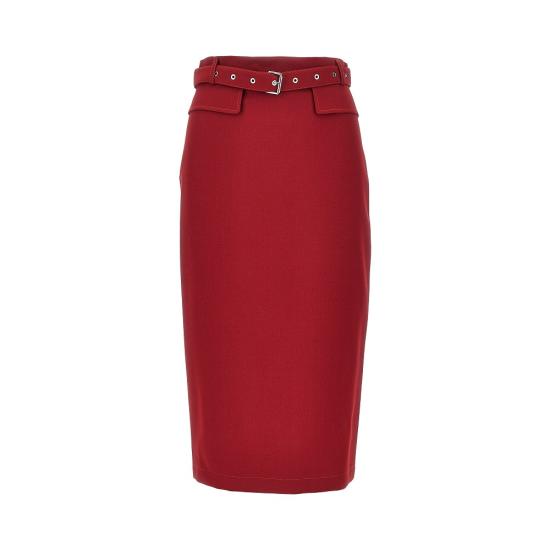 26FW 핑코 미디 스커트 107295A3DA Red