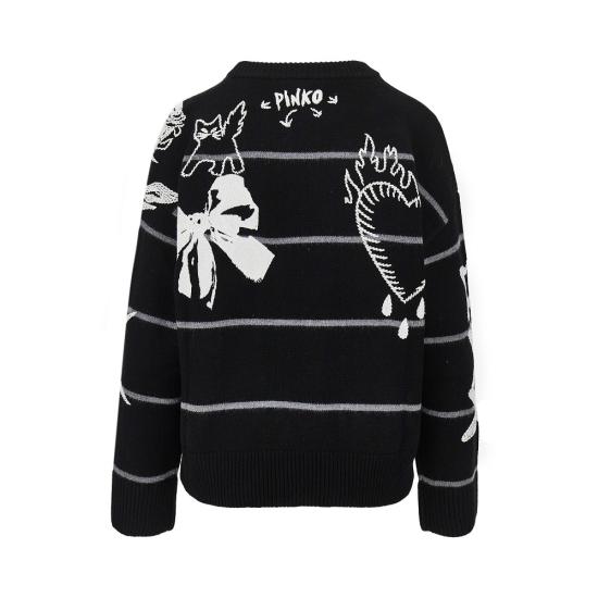 26FW 핑코 니트웨어 107502A2PK Black - PINKO