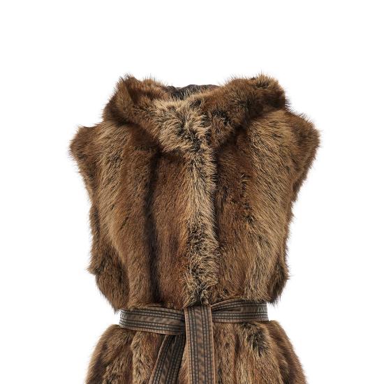 26FW 핑코 무스탕 107042A3C6 Brown - PINKO