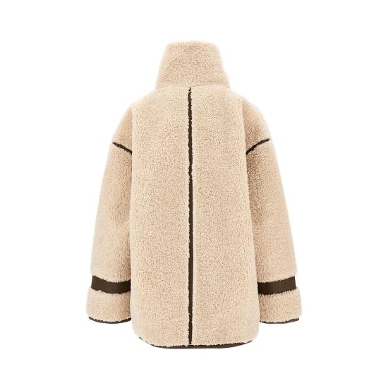26FW 핑코 무스탕 107165A3FJ White - PINKO