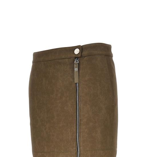 26FW 핑코 미디 스커트 107806A3MD Khaki - PINKO