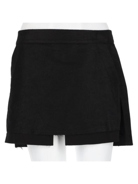 26FW 릭 오웬스 포그 컷오프 미니 스커트 포그 컷오프 미니 스커트 RP02F5374 MOR09 Black