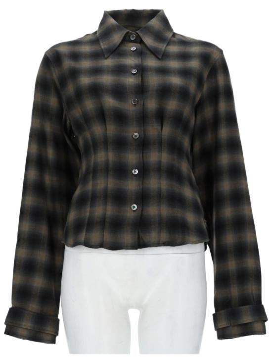 26FW 아워레가시 ENVELOP 엔벨롭 체크 셔츠 ENVELOP 엔벨롭 체크 셔츠 W4262EYC YUKONCHECKWOOLTON Black