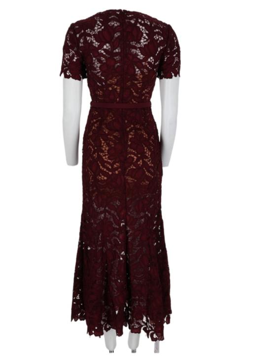 26FW 셀프 포트레이트 원피스 PF26 107M BU BURGUNDY Black - SELF PORTRAIT