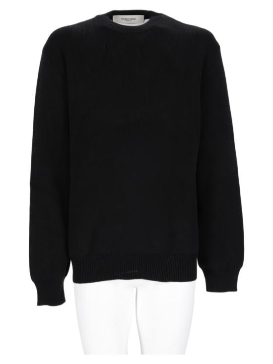 26FW 골든구스 Golden 레터링 밀리터리 크루넥 스웨터 GMP00841 P00197290100 Black