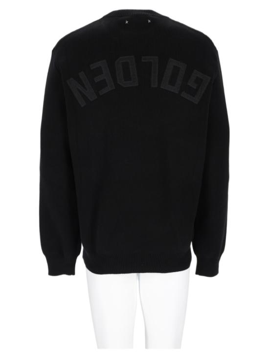 26FW 골든구스 Golden 레터링 밀리터리 크루넥 스웨터 GMP00841 P00197290100 Black - GOLDEN GOOSE