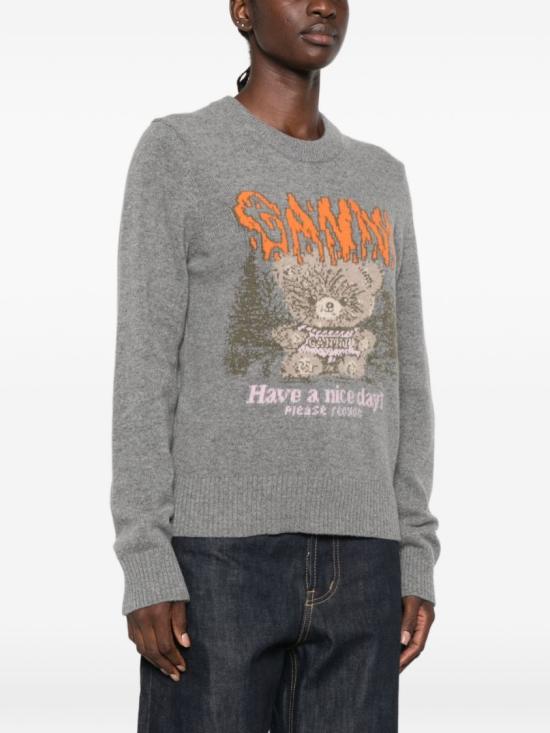 26FW 가니 니트웨어 A1150052920 Grey - GANNI