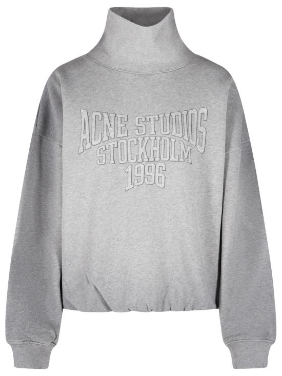 26FW 아크네 스튜디오 플리스 로고 스웨트셔츠 AI0193990 Grey