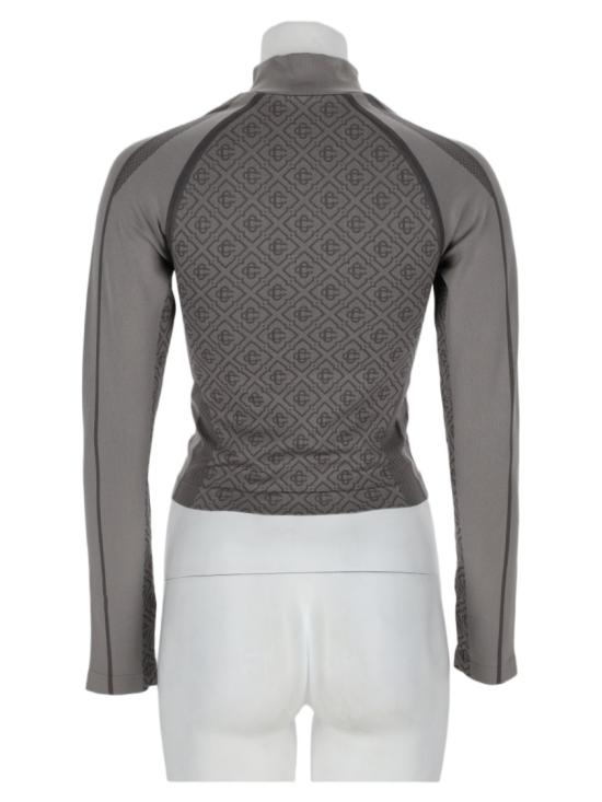 26FW 카사블랑카 탑 W AW26 ACT 068 01LIGHTGREYMONOGRAM - CASABLANCA