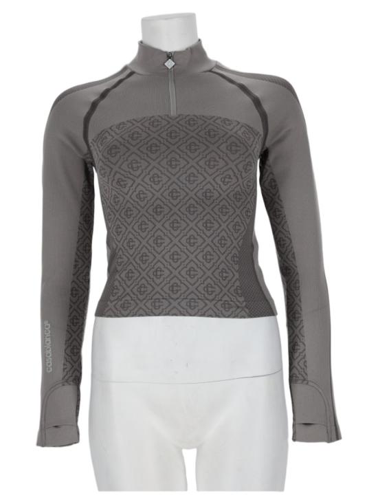 26FW 카사블랑카 탑 W AW26 ACT 068 01LIGHTGREYMONOGRAM