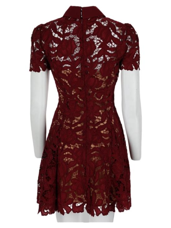26FW 셀프 포트레이트 원피스 PF26 111SA BU BURGUNDY Black - SELF PORTRAIT