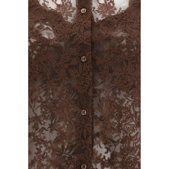 26FW 에르마노 설비노 블라우스 ERD492K393CSAPEYF91012BB BROWN - ERMANNO SCERVINO