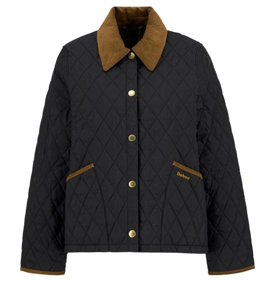  바버 자켓 아이콘스 크롭 리즈데일 퀼팅 재킷 블랙/클래식 - BARBOUR