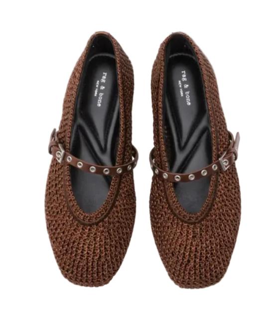  랙앤본 힐/펌프스 Rag & Bone Spire Mary Jane Cocoa Lurex - RAG & BONE