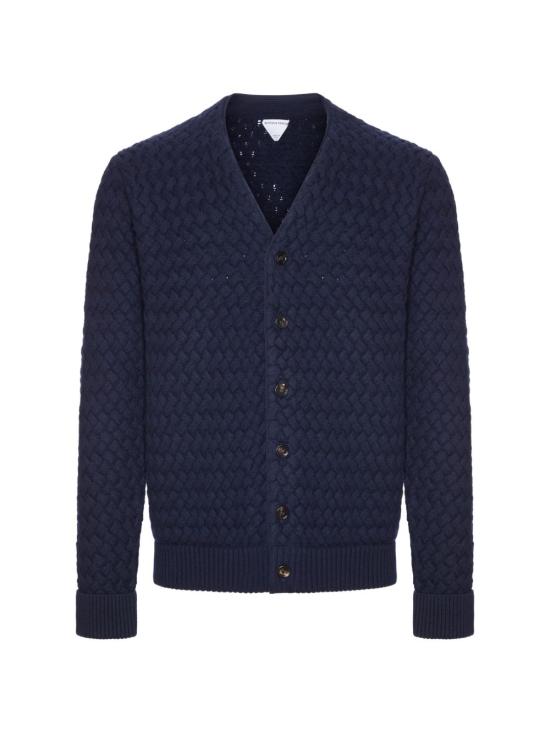26FW 보테가베네타 가디건 A0021N V6UI0 4071 MIDNIGHT BLUE DOM
