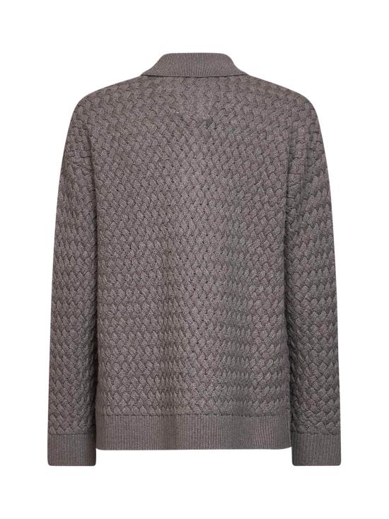 26FW 보테가베네타 폴로 티셔츠 A000K9 V6UI0 1830 GRAY DOM - BOTTEGA VENETA