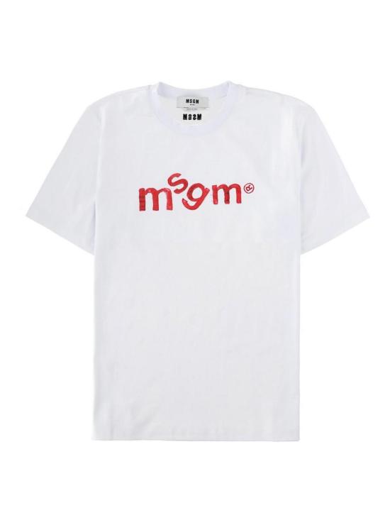 26SS 엠에스지엠 반팔 티셔츠 4040MM117D26700201 WHITE
