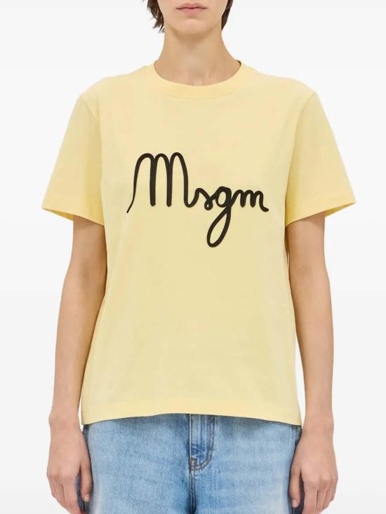 26SS 엠에스지엠 반팔 티셔츠 4042MDM10326700204 YELLOW - MSGM