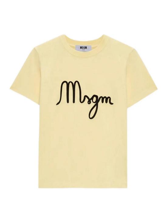 26SS 엠에스지엠 반팔 티셔츠 4042MDM10326700204 YELLOW