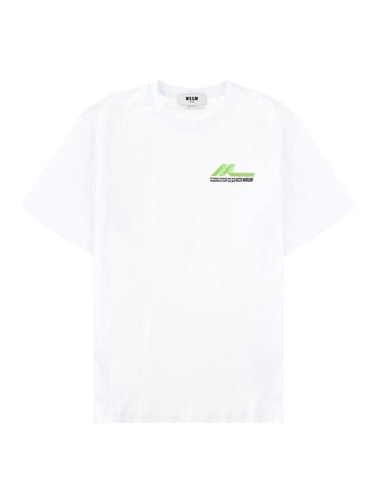 26SS 엠에스지엠 반팔 티셔츠 4040MM120N26700201 WHITE